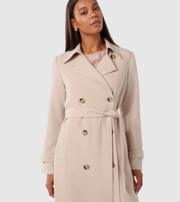 Forever New  LEANNE Crepe Trench Coat for Women | Best Price UAE